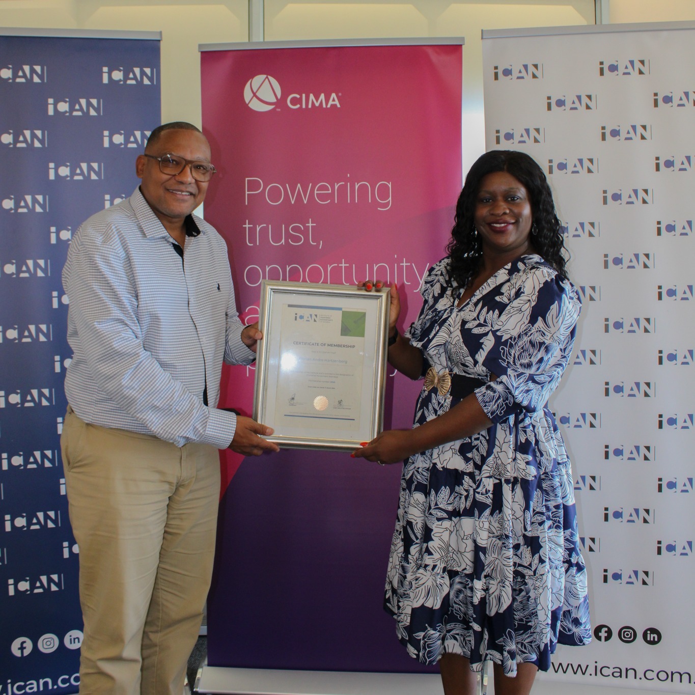 Hartzenberg First in Namibia to Attain Dual Chartered