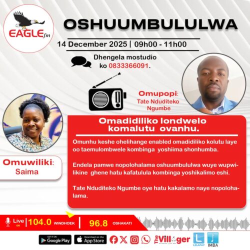 OSHUUMBULULWA PAMWE NA SAIMA (14 DECEMBER 2025)