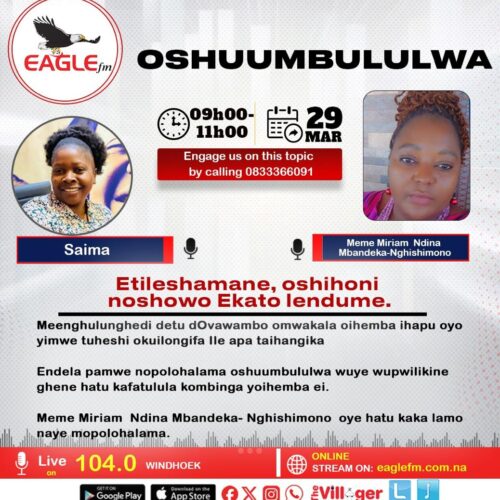 OSHUUMBULULWA PAMWE NA SAIMA (29 MARCH 2026)