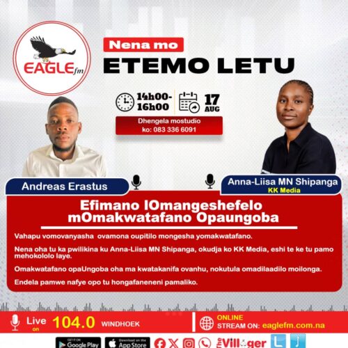 ETEMO LETU PAMWE NA ERASTUS (17 AUGUST 2026)